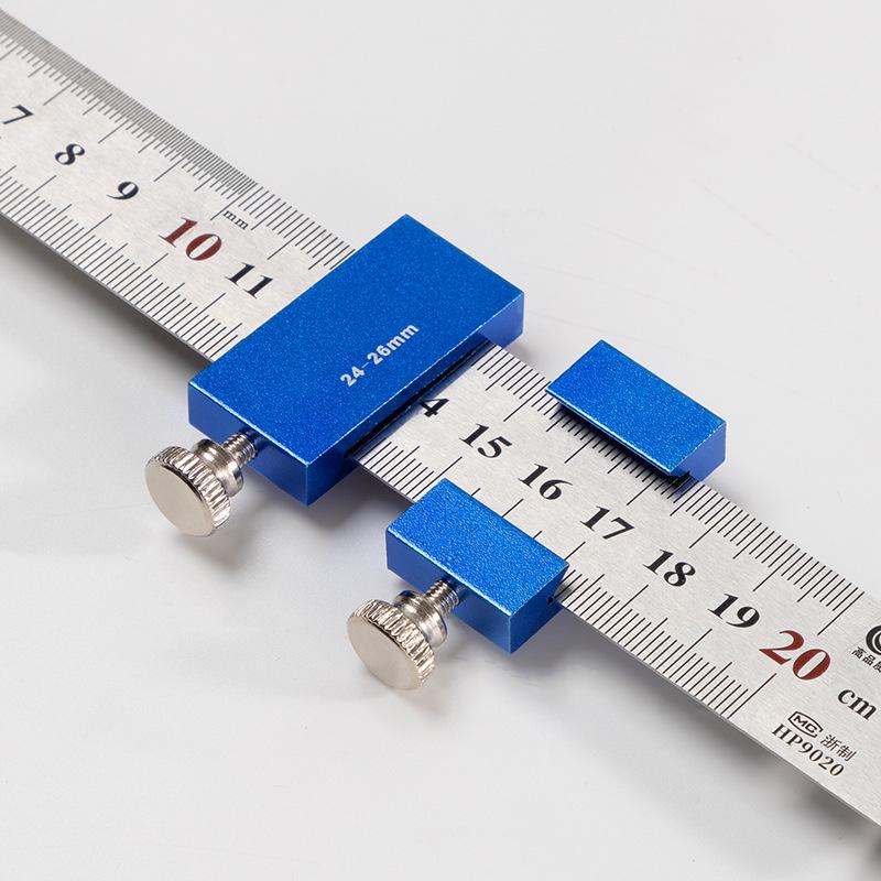 Adjustable Steel Ruler Block: Movable Positioning & Marking Guide