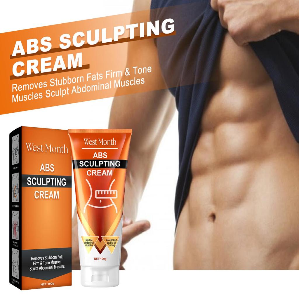West Month Muscle Care Cream Daily Men's Abdominal Lines Fitness Tightening & Firming Massage Apply Cream