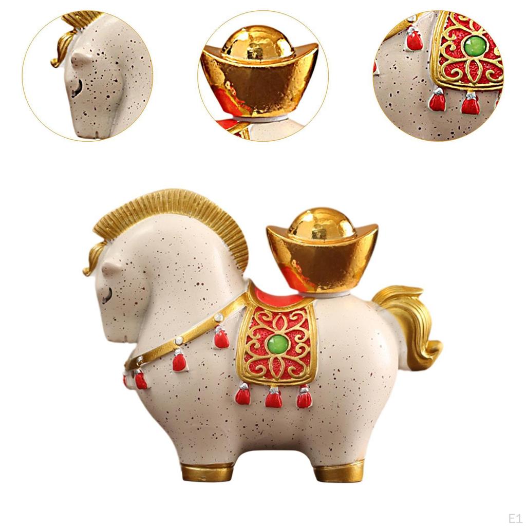 Pferdefigur Tierskulptur Keramik Tischdekoration für Kamin