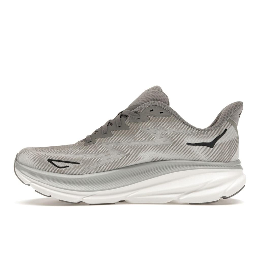 HOKA Clifton 9 Harbor Mist Black Men Sneakers Grey 1127895-HMBC