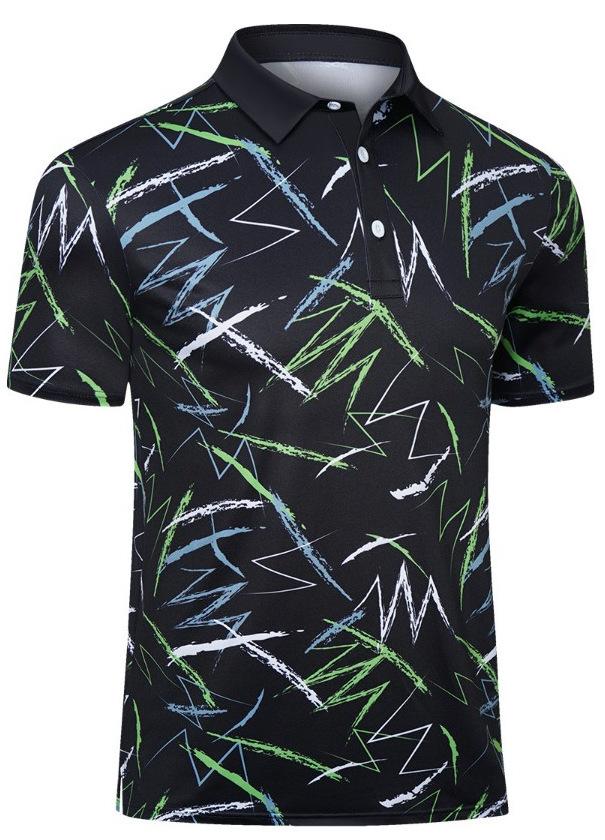Trendy short-sleeve polo, heart print casual daily wear