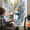 Cartoon Christmas Atmosphere Little Mouse Snowman and Snowflake Glass Door and Window Decorative Stickers