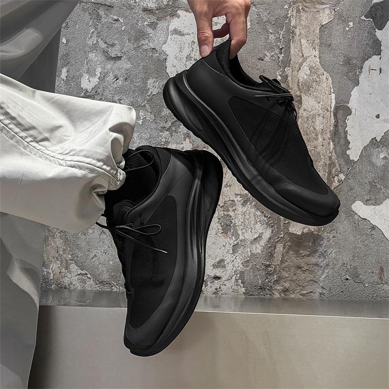 Fashion Men's Breathable Lace-Up Mesh Casual Shoes Lightweight Comfortable Walking Sneakers for Men Fashion Male Business Casual Flats