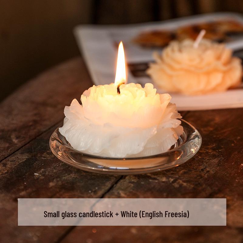 Light Luxury Rose Scented Aromatherapy Candle - Long-Lasting, Low Temperature, Creative Decorative Ornament