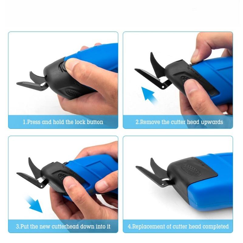 Electric Cloth Cutting Shears Handheld Cordless Tailor Scissors Portable USB Rechargeable Lithium Carpet Cardboard Leather Cutter