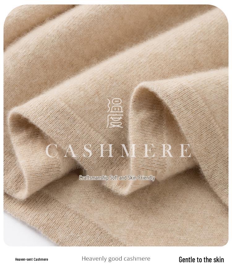 2025 Fall/Winter Women's Cashmere Sweater: Chinese Style Stand Collar with Frog Button, Warm Loose Fit Base Layer.