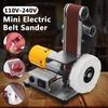 Mini lijadora de banda eléctrica de 220V, pulidora artesanal, cortadora de bordes, afilador, amoladora multifuncional, 10 Uds.