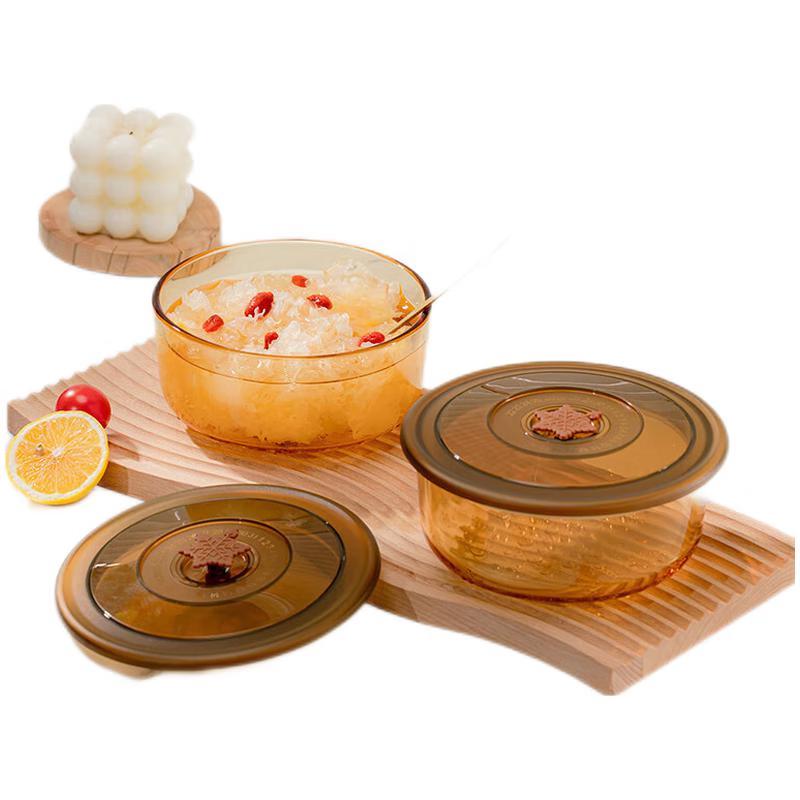 

Gaotaibai Round Ruyi Glass Fresh-keeping Bowl Set
