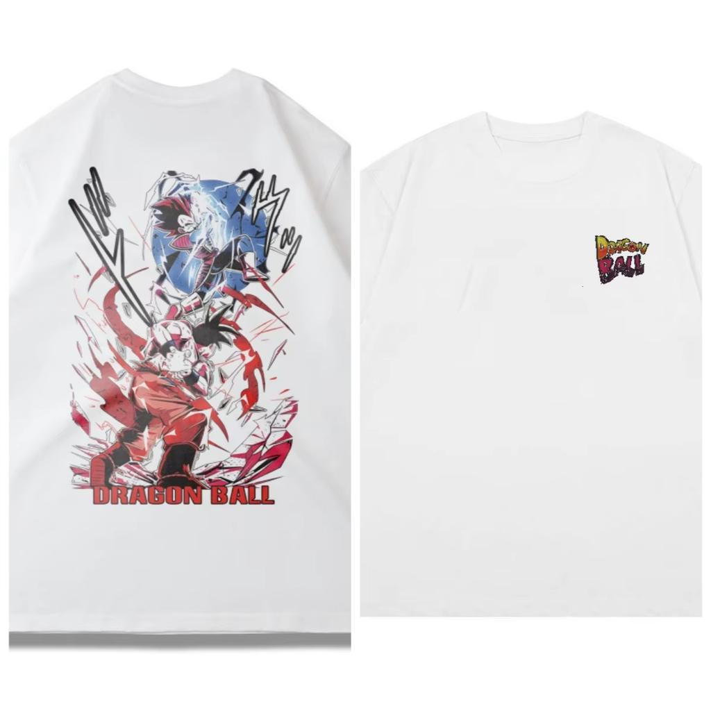 2026 New Dragon Ball Japanesestyle Printed Casual Comfortable Tshirt Large Size Pure Cotton Shortsleeved Top