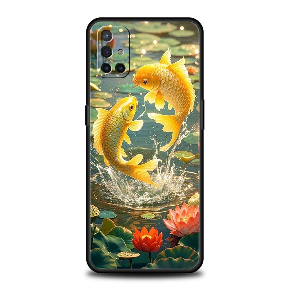 Goldfish Swimming Phone Case For Oneplus 13R 13 12R 11 10T 10R Nord N100 N200 N10 10 9 9R 9RT CE 3 2 Z Pro 5G Soft TPU Cover Bag