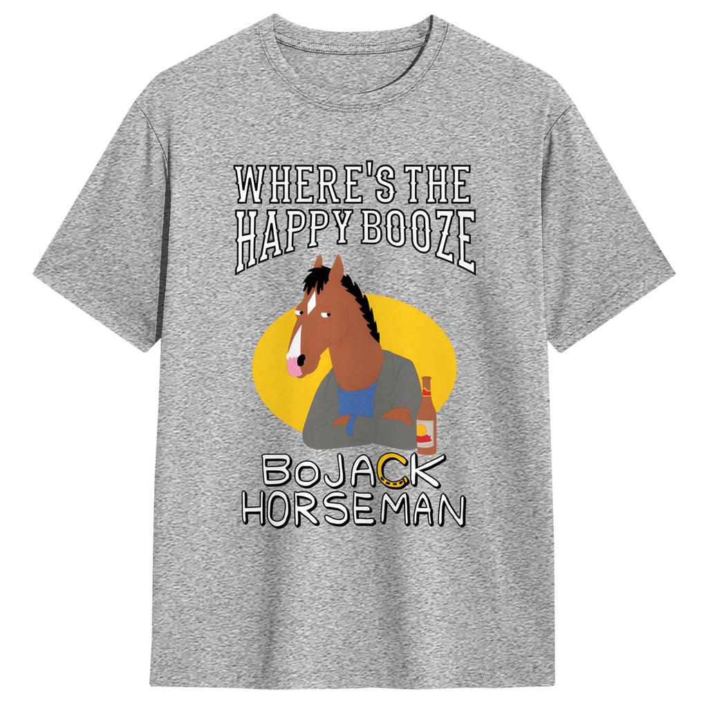 Übergroßes T-Shirt Sommer Bojack Horse Unisex Mode T-Shirts Reines Baumwoll-T-Shirt Für Unisex Y2k Lässige Kurzarm-Tops