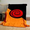 Red Spiral Anime Designed Flannel Blanket for Bedroom, Living Room, Sofa, and Nap