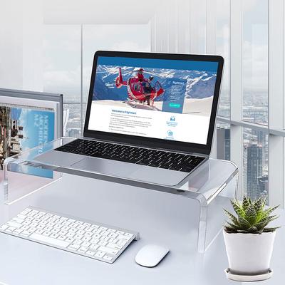 Suporte de Monitor Acrílico Suporte de Monitor Transparente Mesa Laptop/PC/Monitor Multimídia Suporte de Monitor de Computador Transparente Material de Escritório