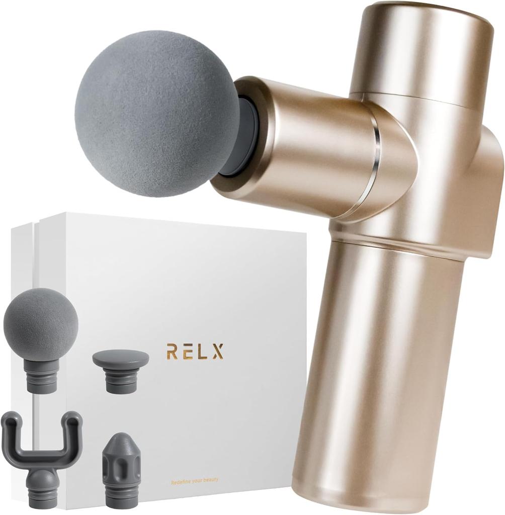 by a Chiropractic RELX Myofascial Release Gun for Total Body Mini by a Japanese 20 Powerful Vibration Myofascial Release Gun for Body Handy Gun with 4