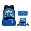 Rainbow Friends Zaino Scolastico Rainbow Friends Zaino Cartone Animato Borsa a Tracolla Astuccio Set da Tre Pezzi