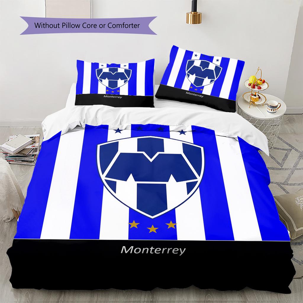 C.F. Monterrey Football Club  Pattern Bedding Quilt Set  Home Decoration  Gift (1 * duvet cover + 2 * pillowcase  without core)