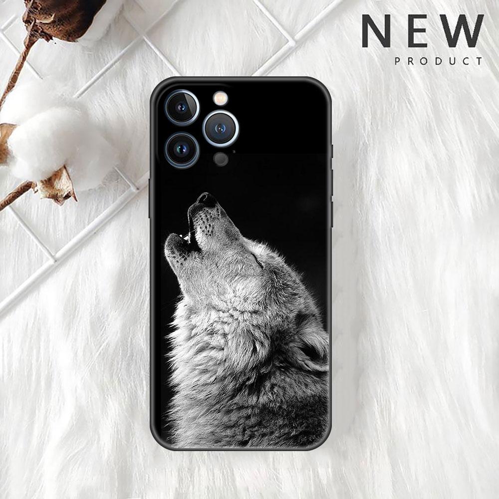 Wolf Tier Cool Tiger Hülle Für Apple iPhone 11 13 14 12 Pro Max 7 8 XR X 6 5 5S SE 2022 13ProMax Schwarzes Silikon Handy Hülle