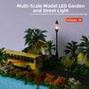 White/Warm Light Sand Table Model Streetlights Plastic Miniature Courtyard Road Lamp Model