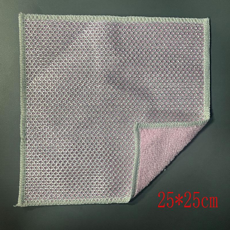 Alternative Steel Wool Double-Layer Non-Stick Dishwashing Cloth