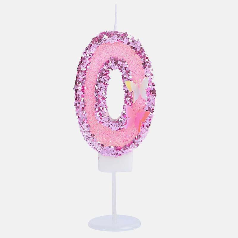 

Свечи в виде цифр на день рождения, розовая бабочка, украшение на торт, свечи на день рождения для девочек