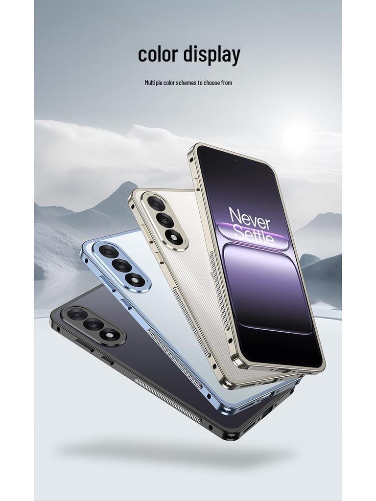 OnePlus Ace 5 Ultimate Metal Buckle Drop-proof Heat Dissipation Case with Lens Protection