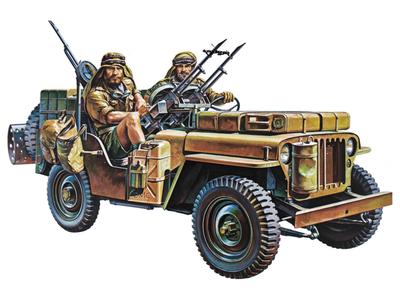 Tamiya 1/35 Military Miniature Series No. 33 British Army SAS Jeep Plastic Model 35033