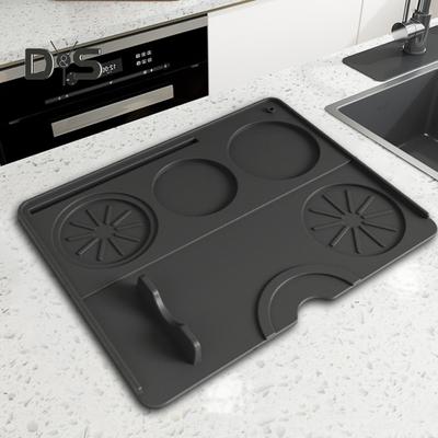 Espresso Tamping Mat Non-Slip Silicone Coffee Tamper Mat Espresso Tamp Station Pad Barista Tool for Countertop Kitchen Bar