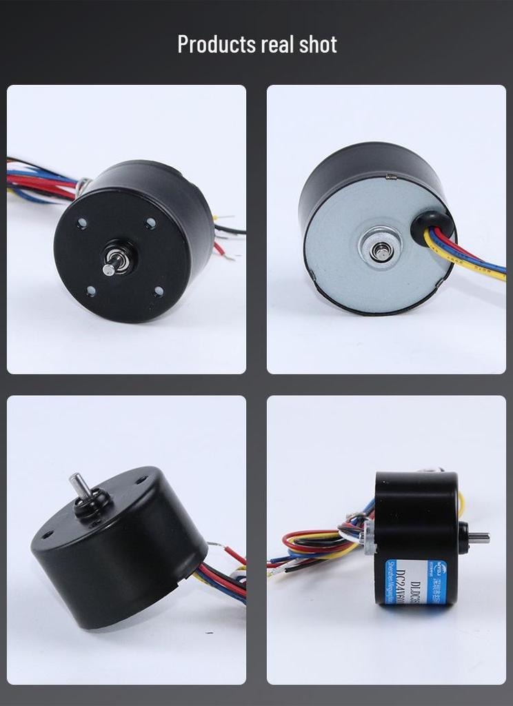 Silent High-Speed 24V/12V DC Brushless Motor, 3525 Hall Drive, Adjustable Speed, High-Power Miniature Model