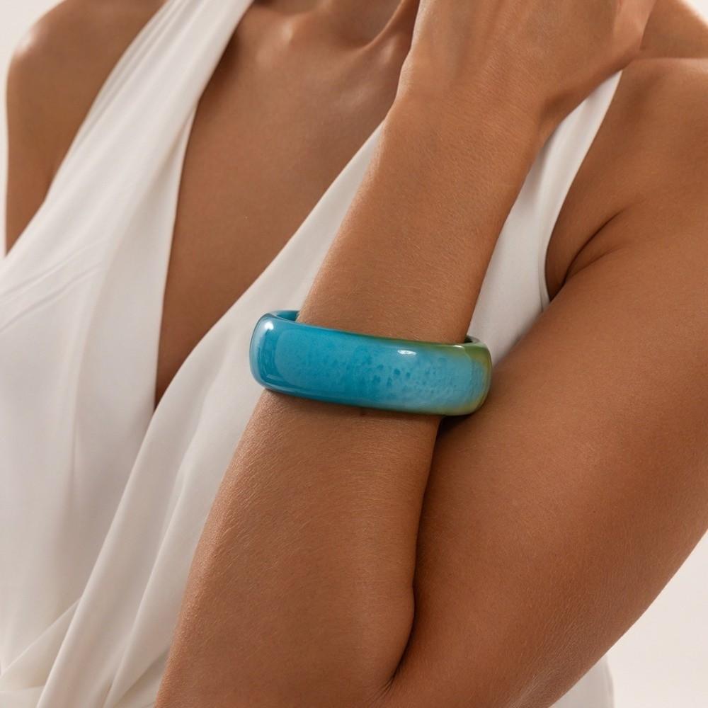 Round Shape Bangle Bracelet Resin Wrist Ornament New Wrist Band Gift Pick