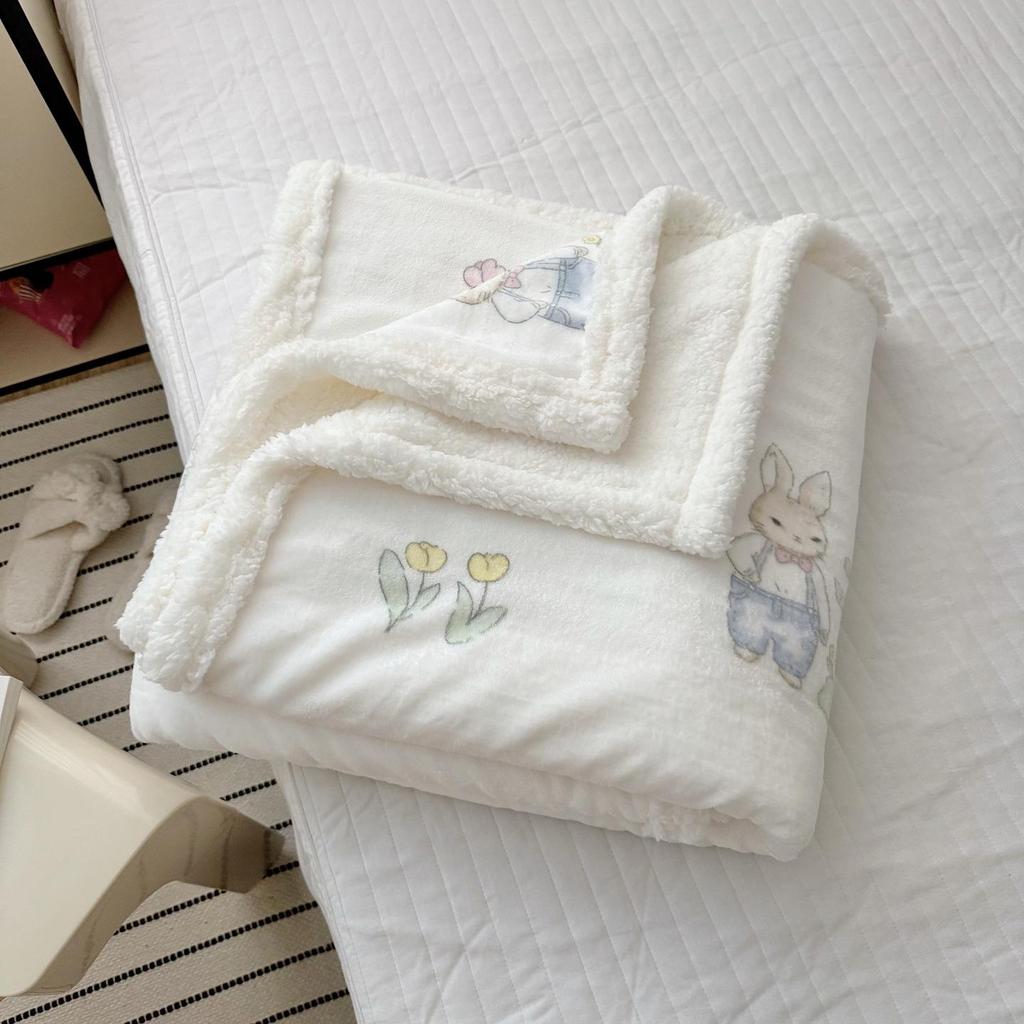 Milk Velvet Multifunctional Blanket: Perfect for Office, Nap, Sofa, Dorm, or Car Use.