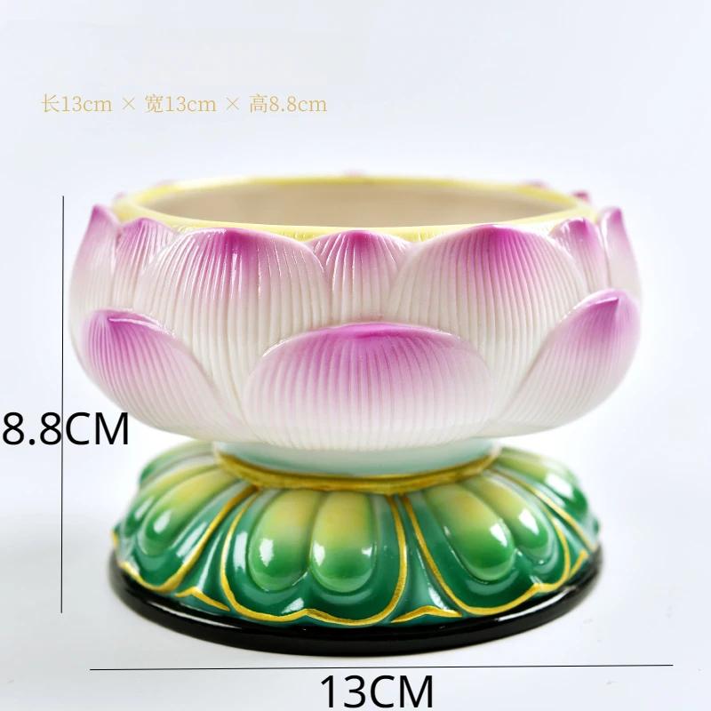 New Chinese Creative Ceramic Lotus Incense Stove for Buddhist Household, Ancestral Hall, and Buddhist Utensils feng shui