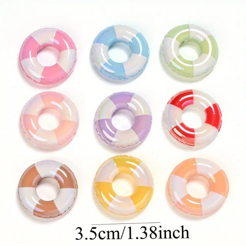 Swimming Circle Cartoon Handmade DIY Accessories Cream Glue Resin Small Accessories Hair Clip Material Package