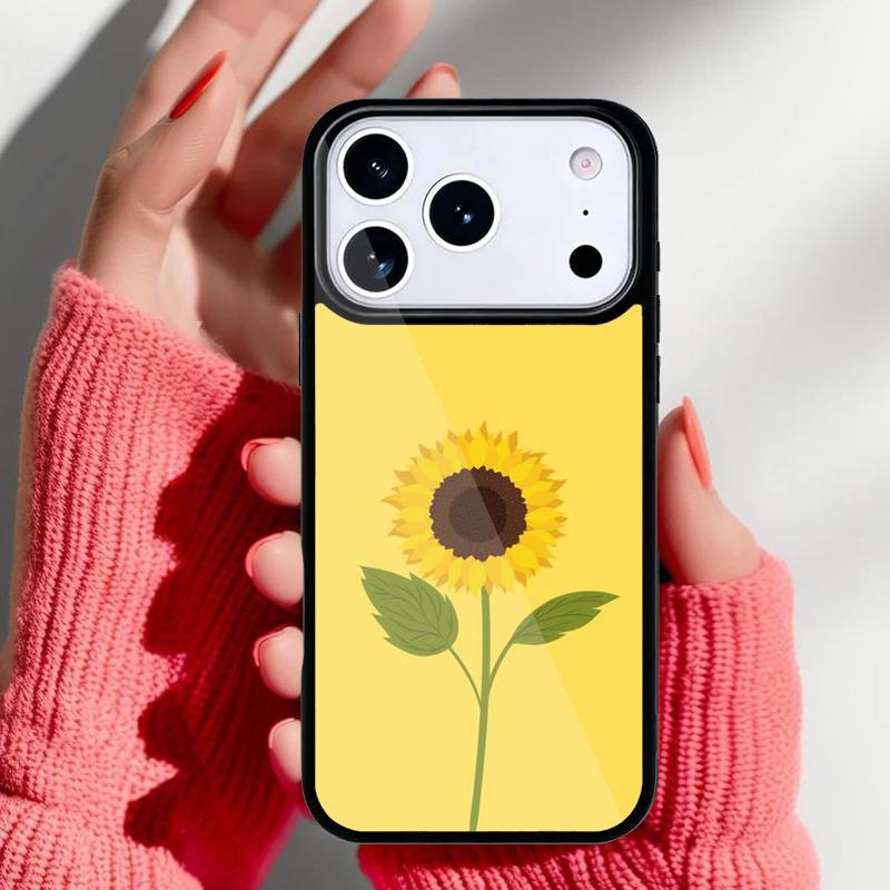 Beauty Yellow Sunflower Phone Case for iPhone 17 16 15 14 13 Pro Max Back Cover for 12 11 Pro Coque
