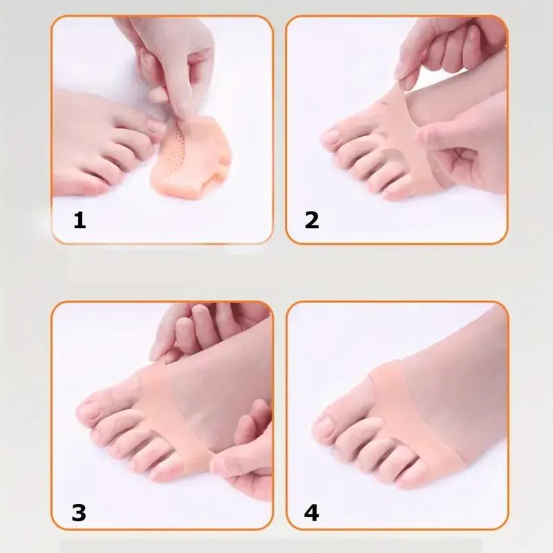 Silicone Forefoot CushionAnti-pain Insoles Foot ProtectionNon-slipSuper Soft Shoes Insoles Non Slip Shoe Pads