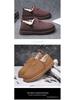 Northeast Men's Winter Snow Boots: Velvet-Lined, Thick, Warm Leather & Fur Slip-On Cotton Shoes