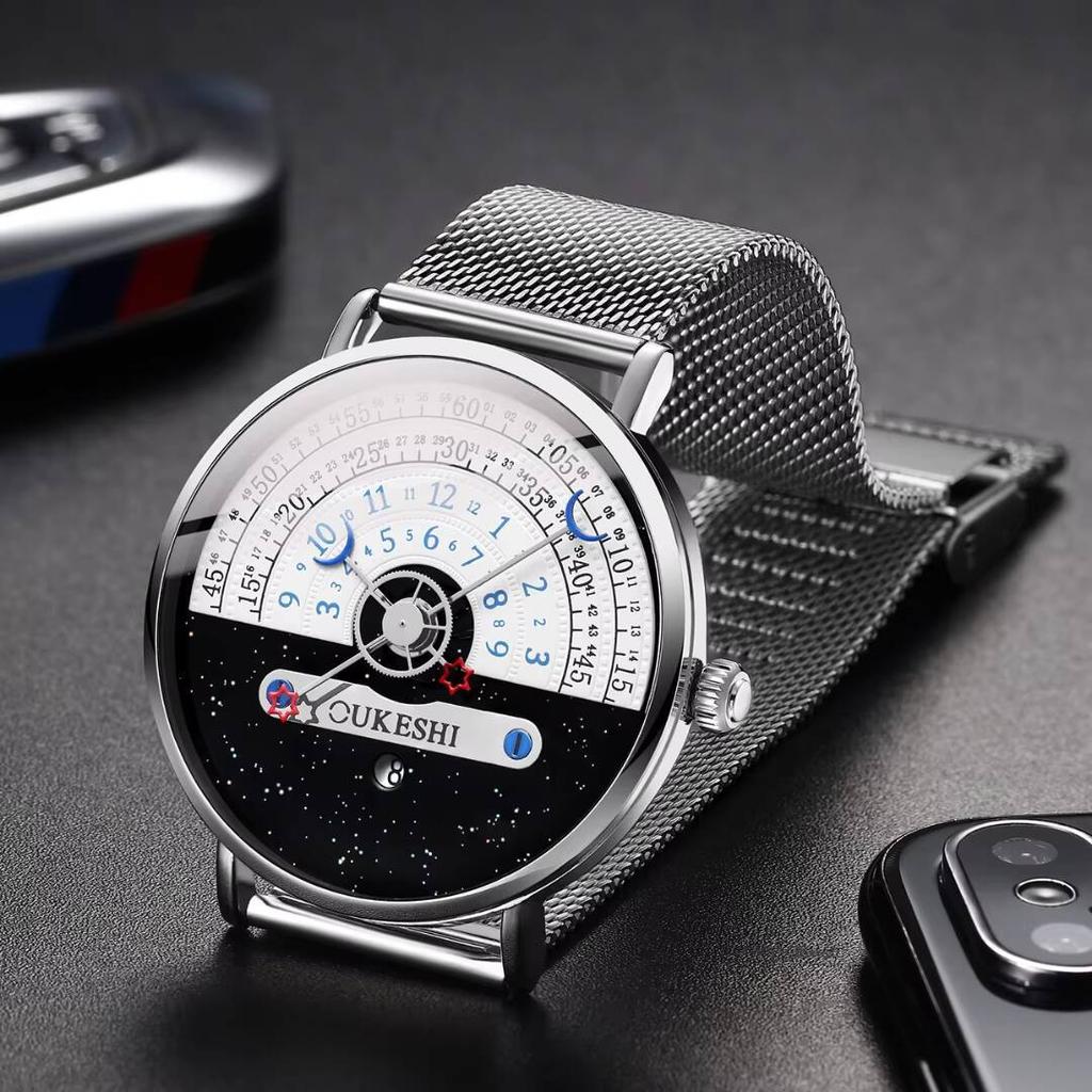 4 STÜCK Luxus Herren Business Uhren Set Mode Mesh Armband Quarz Armbanduhr Für Herren Uhr Reloj Hombre