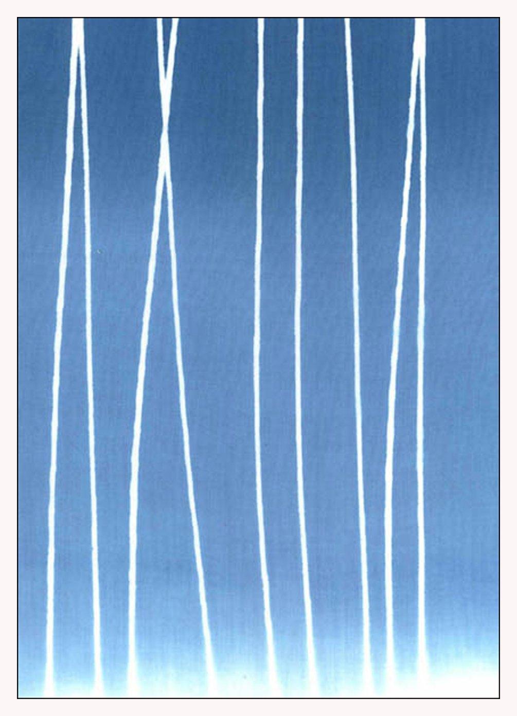 

Tenugui Hand Made in Rain Shelter Niwa-zome Towel, Chu-dyed, 100% Cotton, Japan, синий