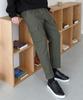 Jikeulib Brushed Fleece-Lined String Elastic Cargo Pocket Spandex Cotton Pants