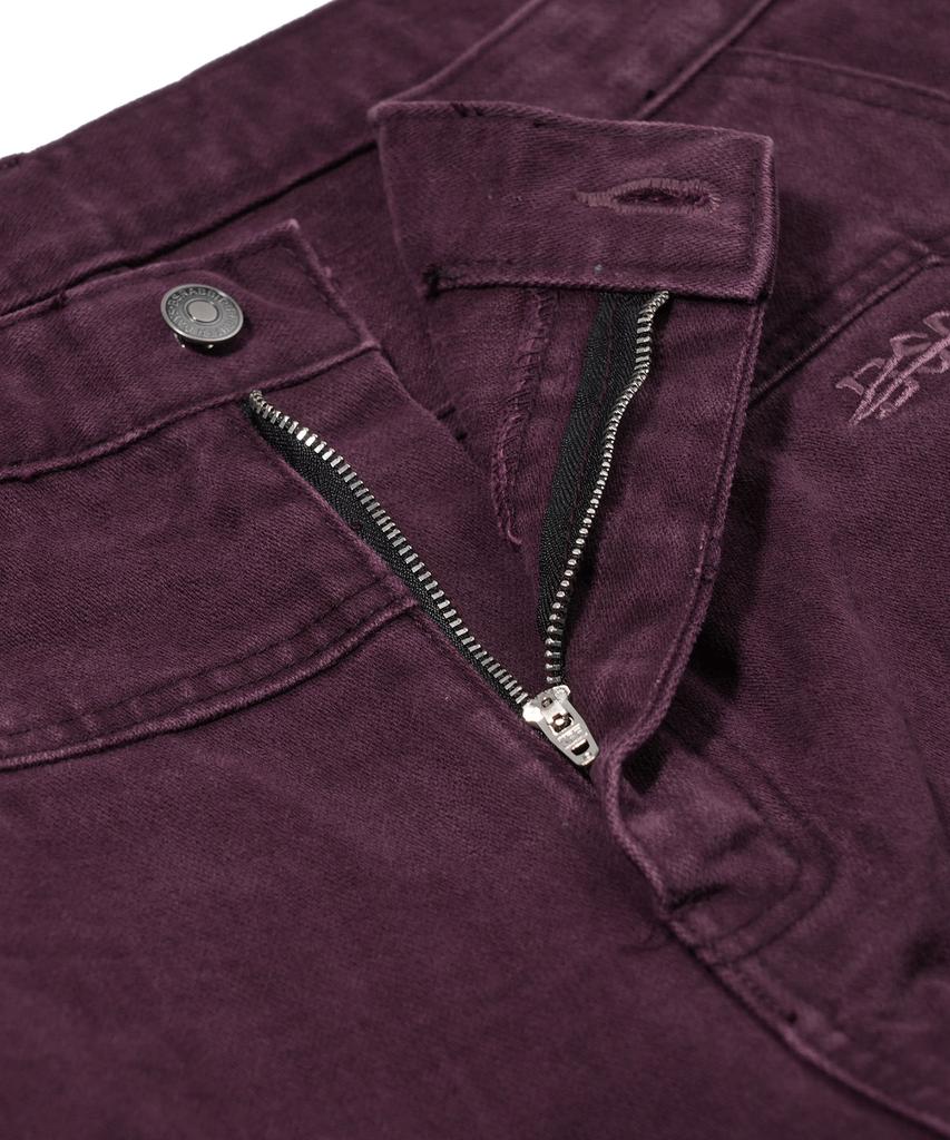 Bieseulaebis Patch Pocket Cotton Pants Wine