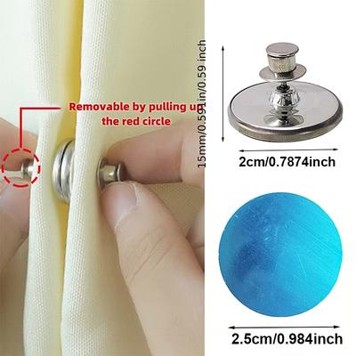 2 Sets of Easy-to-install Wall-mounted Magnetic Buttons for Shower Curtains, Seam Closures, Wall and Door Stickers, and Clothing