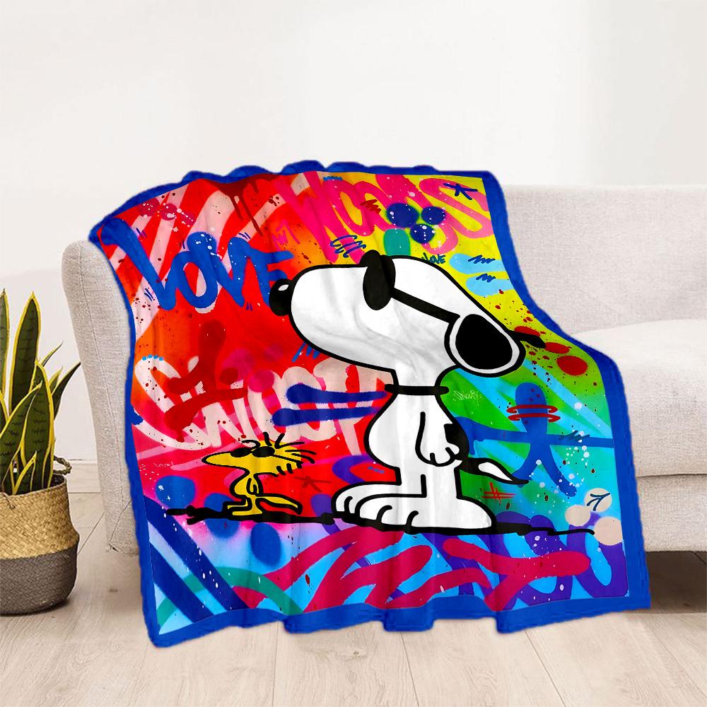 Snoopy Woodstock Friendship Blanket Durable Comfort Great for Bedding Bed Livingroom Four Seasons Universal Modern