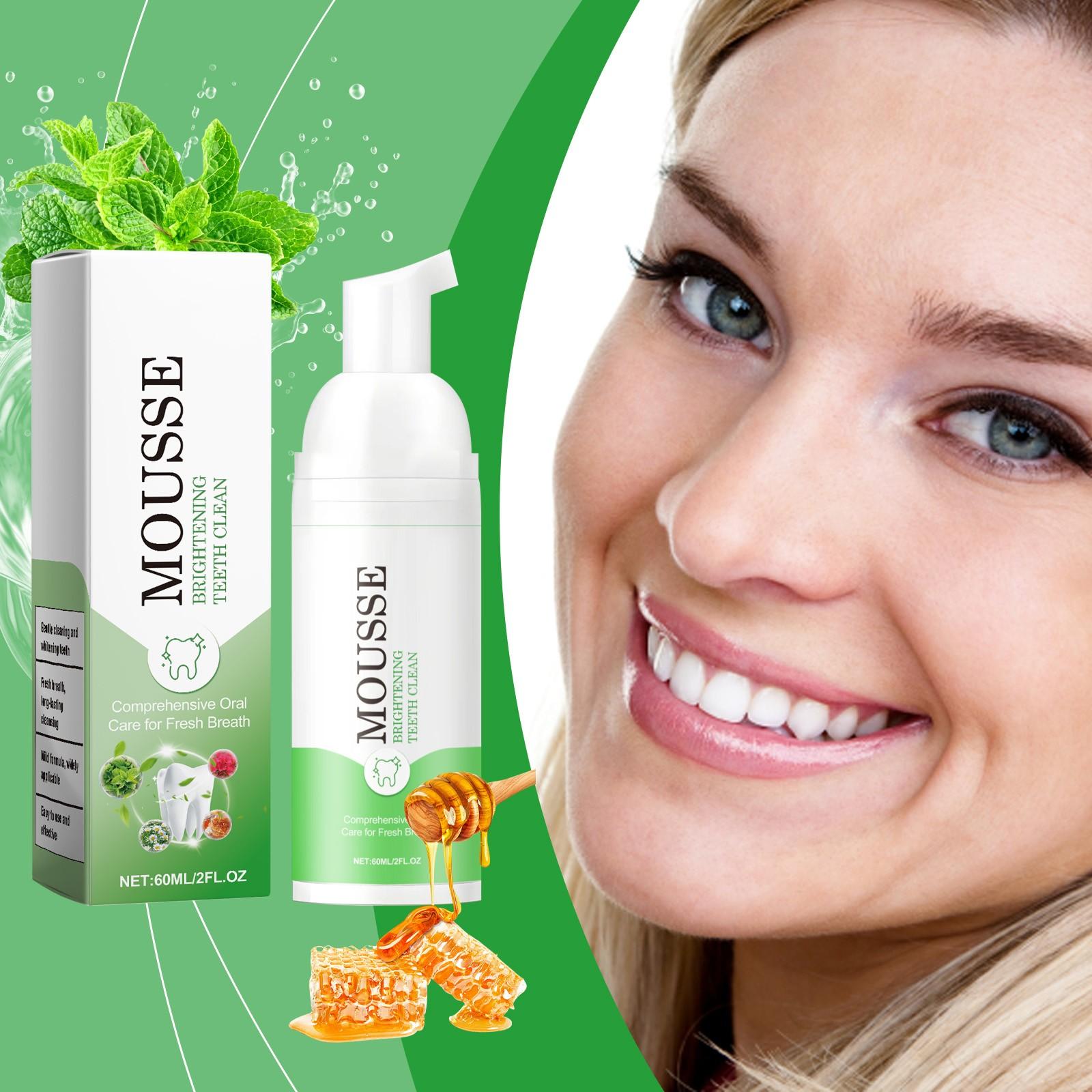 

Чистые белые зубы, свежее дыхание, пена для чистки зубов, зубная паста