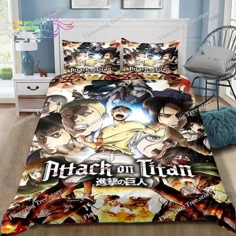 Anime Attack on Titan 3D Print Bedding Set Single Twin Full Queen King Size Bed Set Adult Kid Bedroom Bedding Gift029