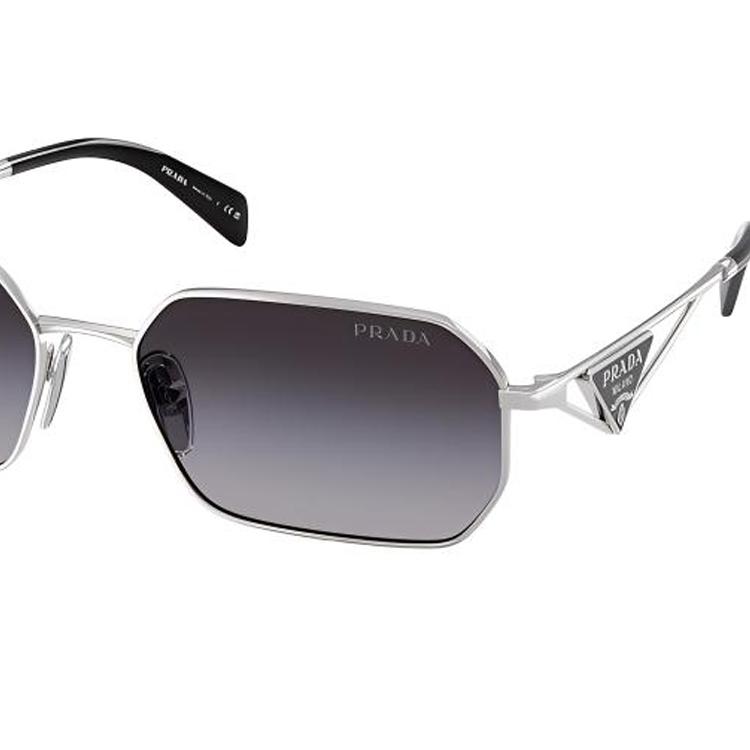 Prada Irregular Shape Sunglasses Women Sunglasses Silver PR-A51S1BC90A