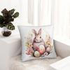 Easter Bunny Pillow Cover Colorful Egg Vintage Pillow Case For Chair Sofa Home Decoration Cushion Cover Soft Pillowcases Present