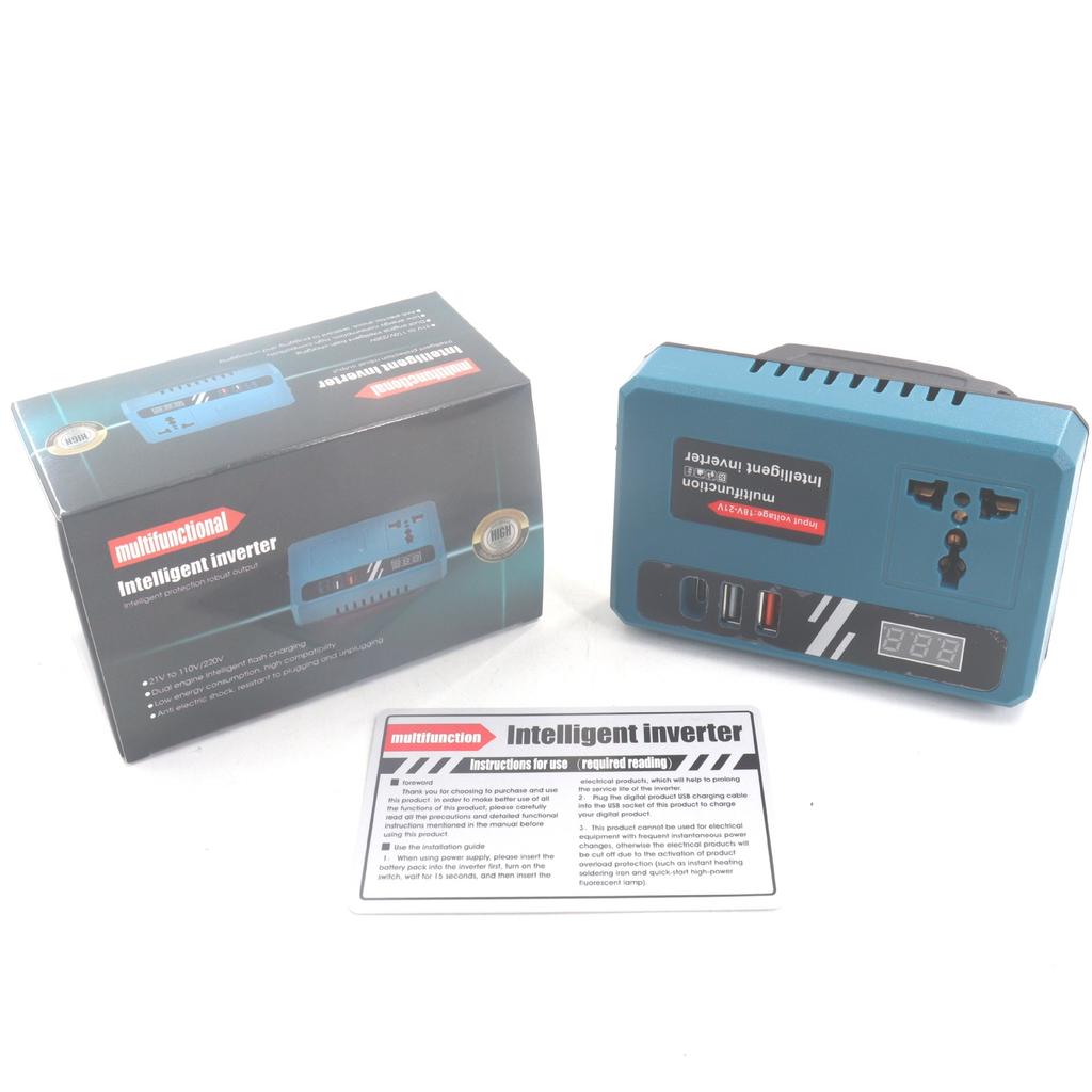 110V 120W USB Power Bank for Makita 18V Li-ion Battery Portable Intelligent Inverter Converter Transformer Outdoor Work Inverter