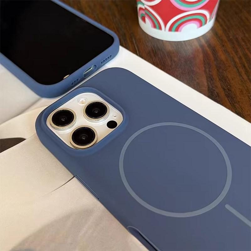 Luxury Liquid Silicone For Magsafe Case For iPhone 16 15 14 13 12 Pro Max Plus Magnetic Wireless Charging Soft Cover