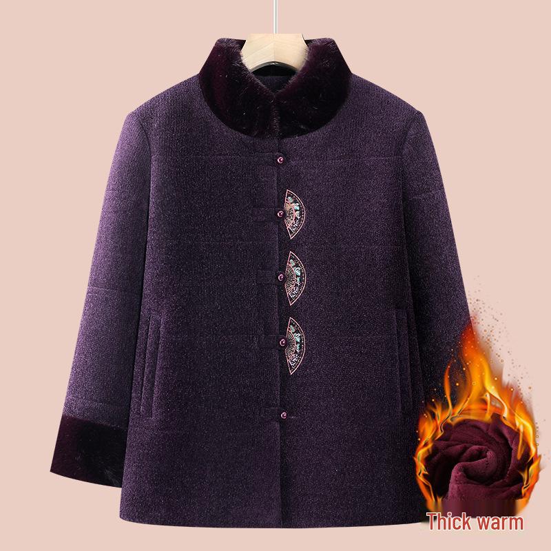 

Красная зимняя хлопковая куртка танцуй для бабушки 2XL (95-110 jin)