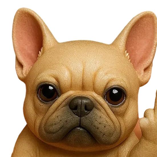 Middle Finger Animal Ornament Synthetic Resin Statue Realistic Design Sculpture Funny Humorous Home