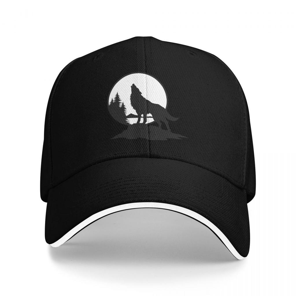 Wolf Heulen Eines Wolfes Baseballkappen Snapback Baseballmützen Atmungsaktiv Lässig Kappe Outdoor für Männer und Frauen